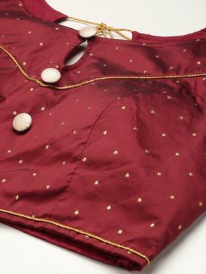Decorative Print Satin Semi Stitched Lehenga Choli & Unstitched Blouse With Dupatta 4
