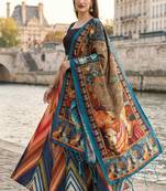 Rainbow Print Satin Semi Stitched Lehenga Choli & Unstitched Blouse With Dupatta