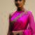 Pink embroidered organza saree set