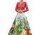 Radha Krishna Print Satin Semi Stitched Multi Color Croptop & Unstitched Blouse