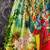 Radha Krishna Print Satin Semi Stitched Multi Color Croptop & Unstitched Blouse