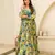 Multicolor digital printed air tex chinon traditional anarkali gown