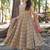 Mehendi digital printed maslin traditional gown set with dupatta