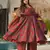 Maroon digital printed maslin traditional gown set with dupatta