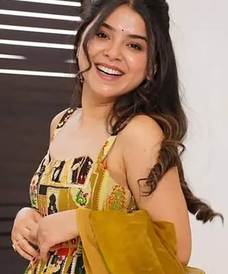 Mustard digital printed silk traditional anarkali gown with dupatta 2