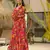 Multicolor digital printed airtex chinon traditional anarkali gown