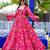 Pink digital printed georgette traditional anarkali gown
