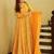 Yellow digital printed georgette traditional anarkali gown with dupatta