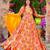 Multicolor digital printed rayon traditional anarkali gown with dupatta