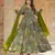 Green digital printed rayon traditional anarkali gown with dupatta