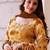 Mustard digital printed rayon traditional anarkali gown with dupatta