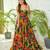 Multicolor digital printed rayon traditional anarkali gown