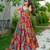 Multicolor digital printed rayon traditional anarkali gown