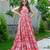 Pink digital printed rayon traditional anarkali gown