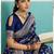 Blue  soft banarasi silk saree with meenakari floral jaal weaving