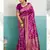 Pink elegant soft banarasi silk saree with meenakari floral jaal weaving