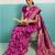 Pink  soft banarasi silk saree with meenakari floral jaal weaving