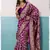 Purple elegant soft banarasi silk saree with meenakari floral jaal weaving