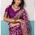 Purple  soft banarasi silk saree with meenakari floral jaal weaving