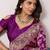 Purple  soft banarasi silk saree with meenakari floral jaal weaving
