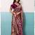 Wine  soft banarasi silk saree with meenakari floral jaal weaving