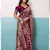 Wine elegant soft banarasi silk saree with meenakari floral jaal weaving