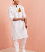 Creations men's white cotton straight kurta set | hanuman jayanti special | festive wear