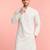 cream rayon kurta for men with sequin embroidery