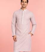 men's onion rayon kurta with sequin embroidered design