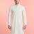 cream rayon kurta for men with sequin embroidery