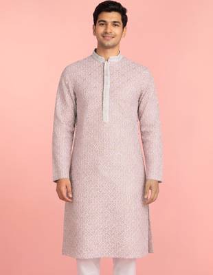 men's onion rayon kurta with sequin embroidered design 3