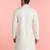cream rayon kurta for men with sequin embroidery