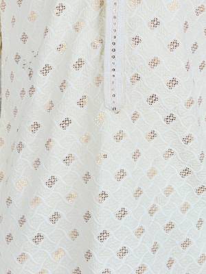 cream rayon kurta for men with sequin embroidery 5