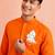 hanuman jayanti orange cotton kurta for men