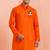 men's orange hanuman jayanti kurta cotton