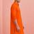 men's orange cotton kurta hanuman jayanti print 