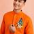 orange hanuman print cotton kurta men festive