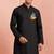 men's black kurta hanuman jayanti cotton print