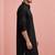 men's black ram print hanuman kurta festive