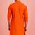 orange hanuman print cotton kurta men festive