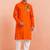 orange hanuman print cotton kurta men festive