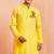 men's yellow ram hanuman jayanti kurta print 