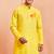 yellow cotton ram hanuman kurta men stitched