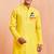 men's yellow kurta hanuman jayanti cotton print 