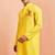 men's yellow ram hanuman jayanti kurta print 