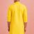 men's yellow cotton kurta hanuman jayanti print
