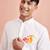 men's white cotton kurta ram hanuman print
