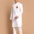 white cotton kurta set with hanumanji printed design