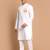 white cotton kurta set with shri ram print