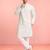 cream rayon kurta set with sequin embroidery